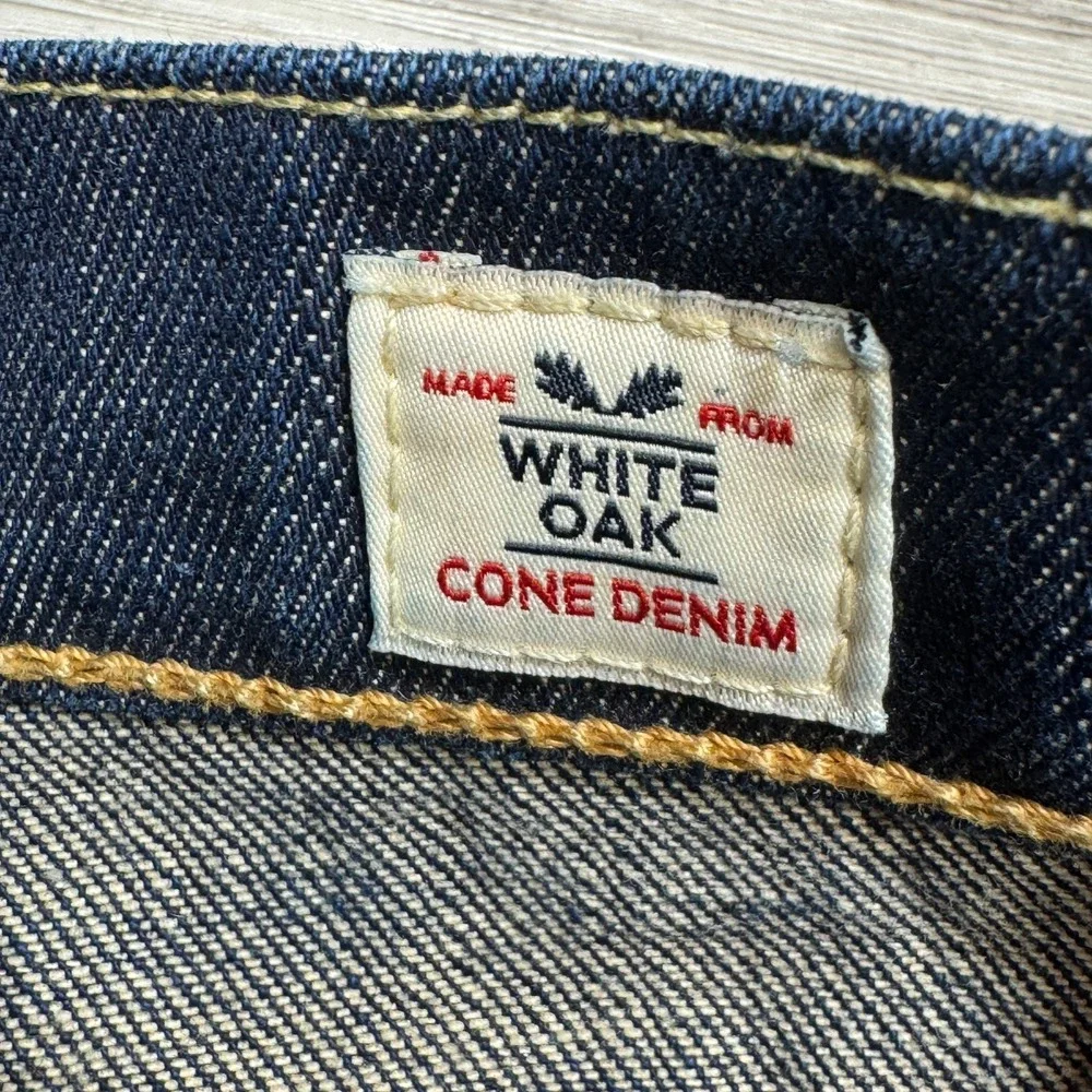 Levi's Straight Blue Denim Jeans White Oak Cone Made in USA 500 Series 34x32 Zip